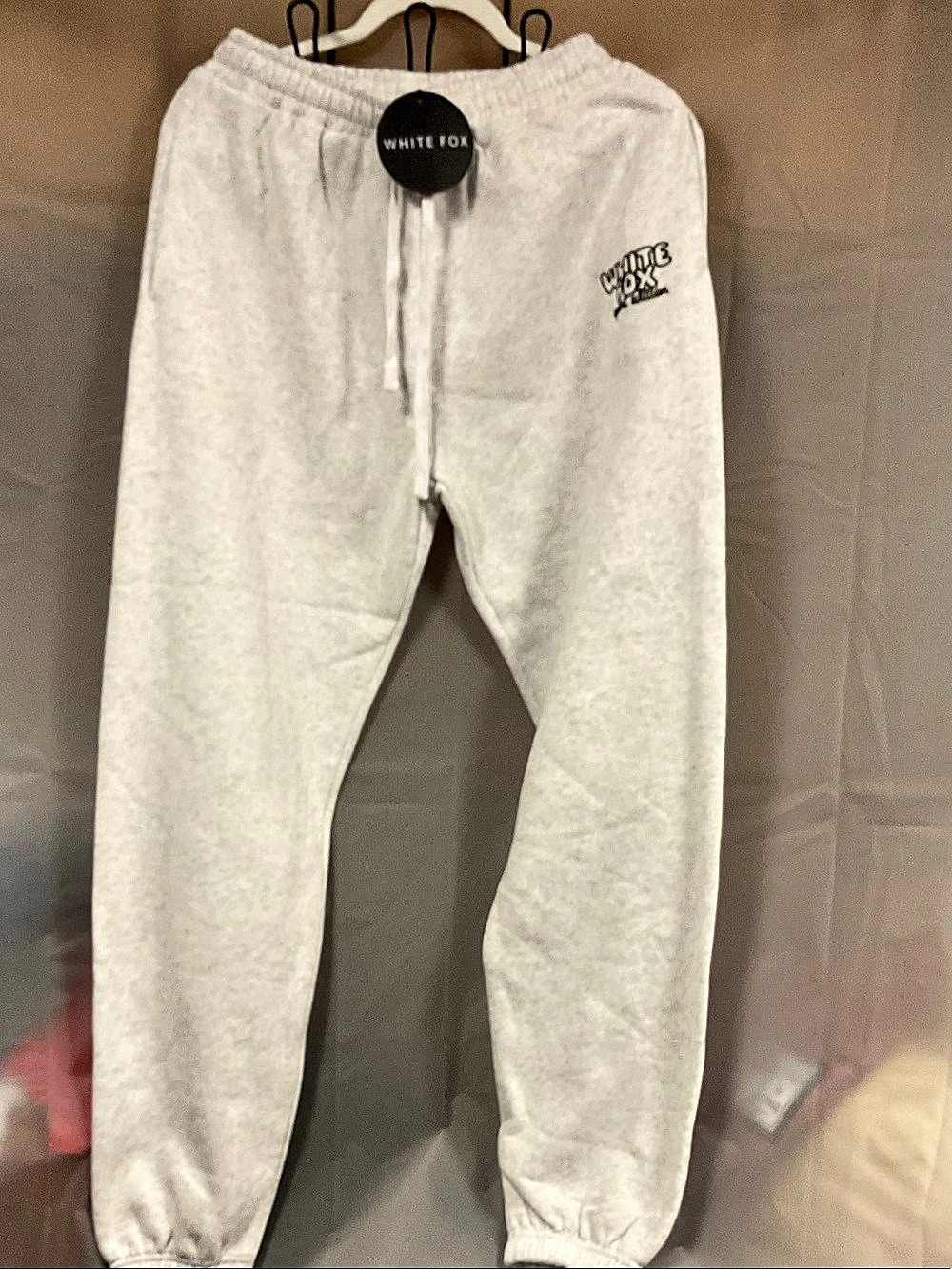 White Fox Gray Joggers Size Small NWT